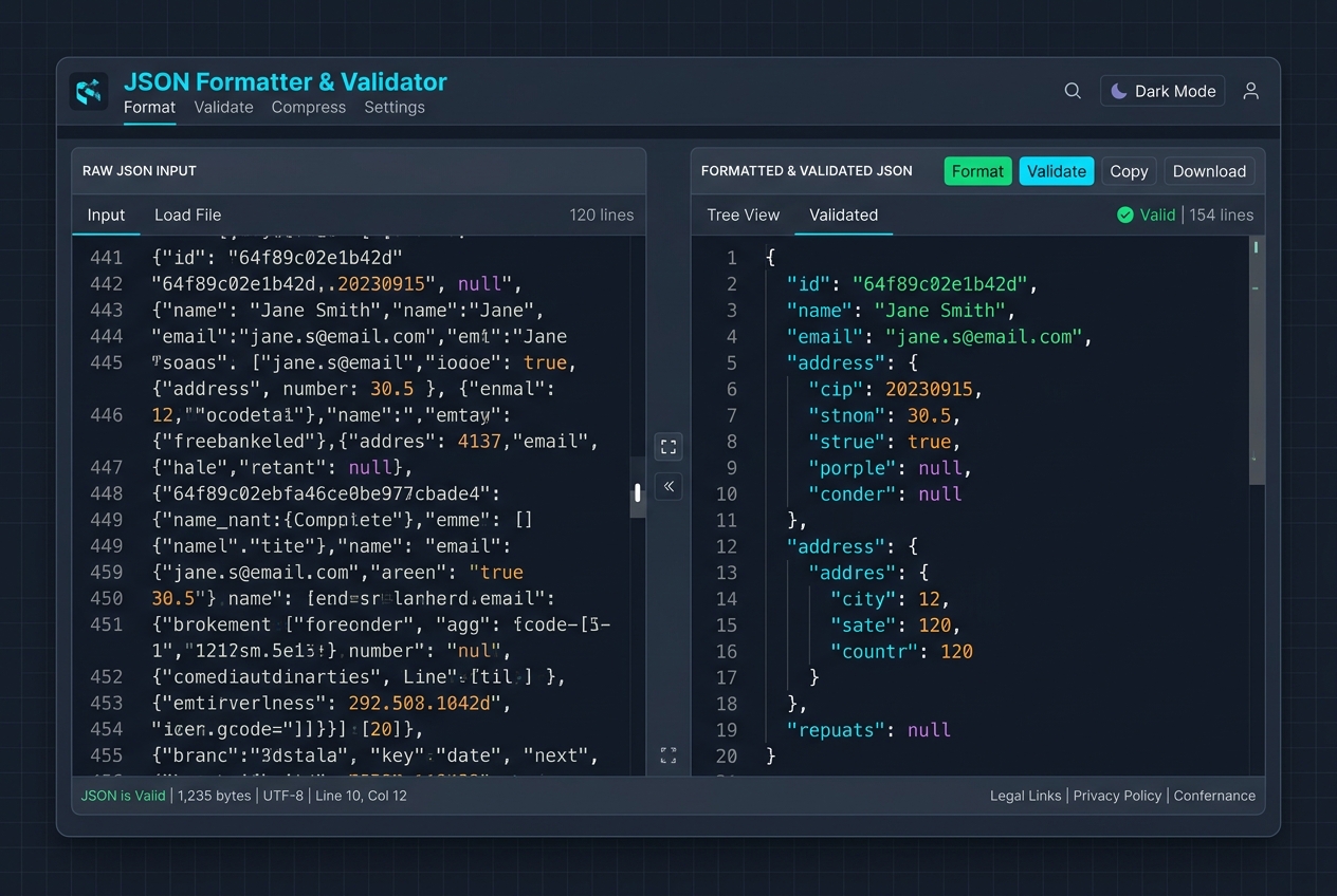 JSON Formatter & Validator